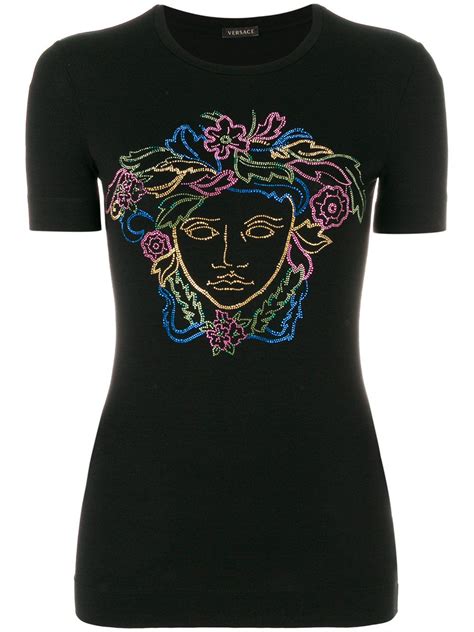 versace embroidered t-shirt red|shirts that look like Versace.